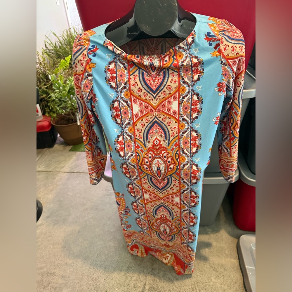 Colorful Paisley Print Dress p32
